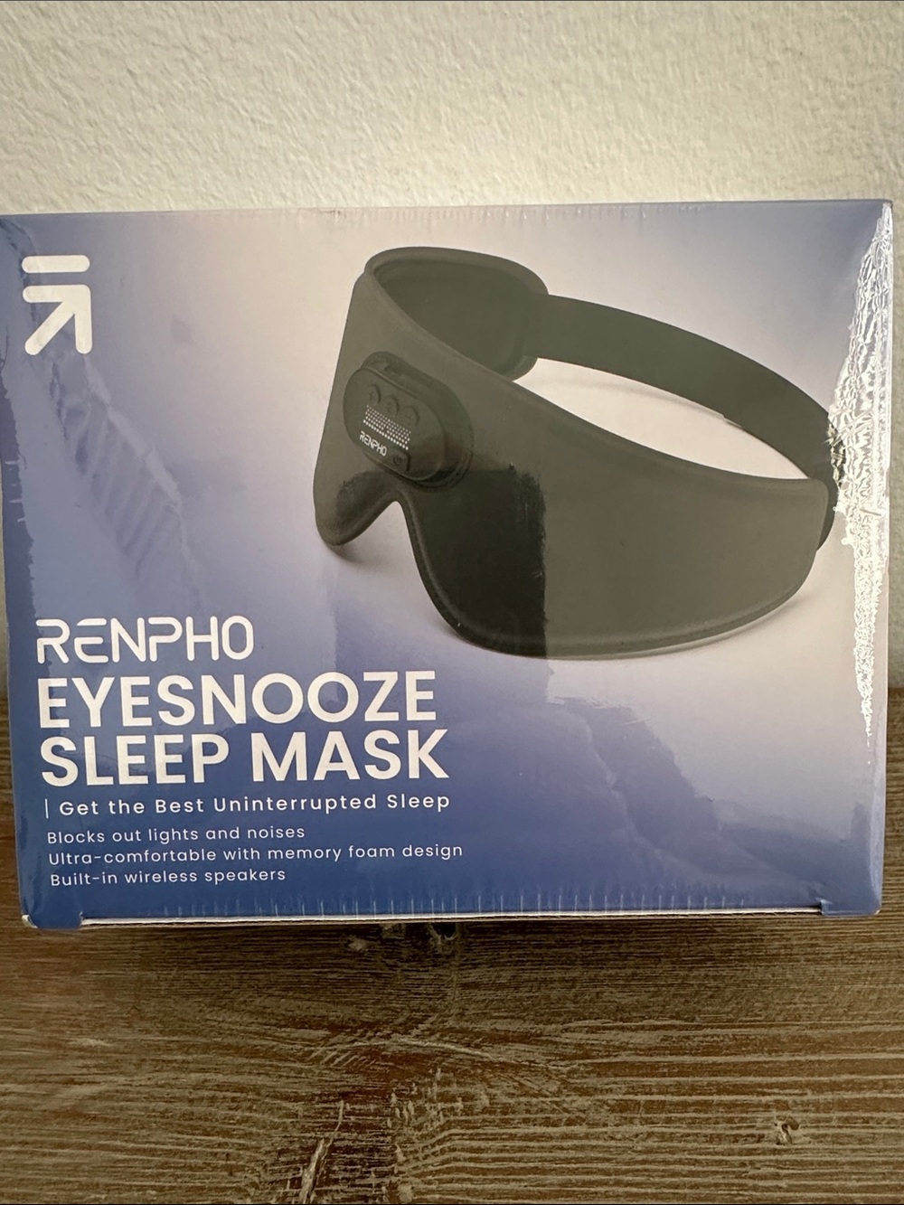 RENPHO Black Eyesnooze Sleep Mask with Built-In Speakers
